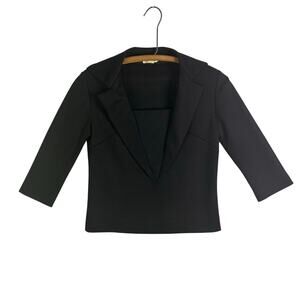 JOHNATHAN LOGAN “Union Made” Vintage Womens Black Blazer Top Size 7